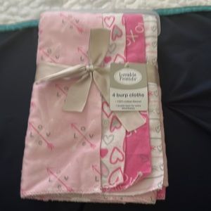 Baby girl burp cloths